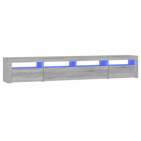 Szafka pod Telewizor Rtv Zestaw Szary Mat LED 240x35x40cm 762200