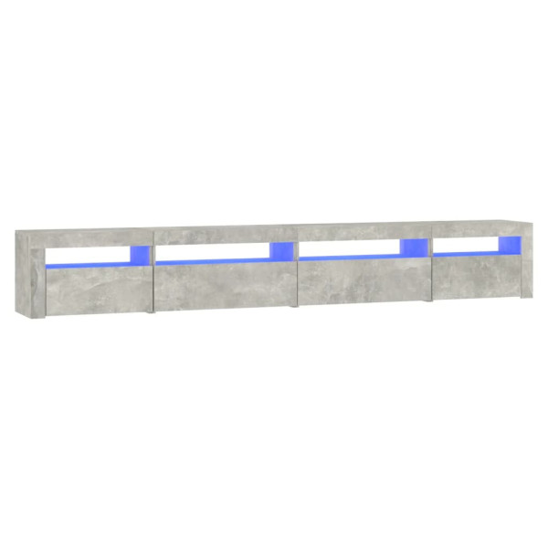 Szafka pod Telewizor Rtv Zestaw Szary Mat LED 270x35x40cm 762030