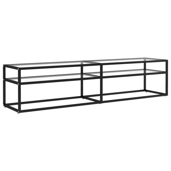 Szafka Pod Telewizor Stolik Konsola Szafka RTV Szkło Stal 180x40x40.5 cm 868047