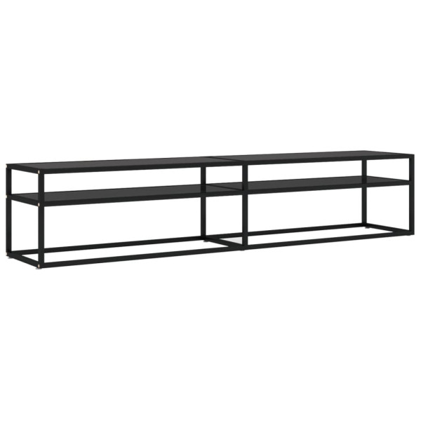 Szafka Pod Telewizor Stolik Konsola Szafka RTV Szkło Stal 200x40x40.5 cm 867730