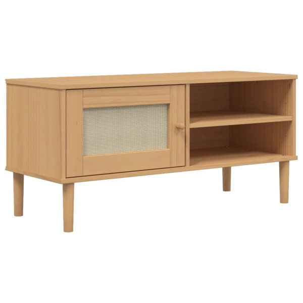 Szafka Pod Telewizor Stolik Półka Szafka RTV Brązowa 106x40x49 cm 769710