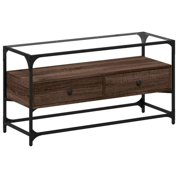 Szafka Pod Telewizor Stolik Półka Szafka RTV Brązowa 98x35x51 cm 763535