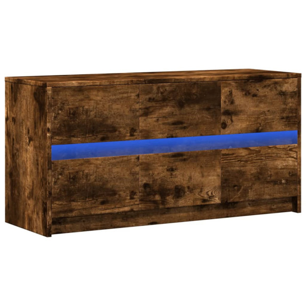 Szafka Pod Telewizor Stolik Półka Szafka RTV Brązowa LED 100x34x50 cm 762799
