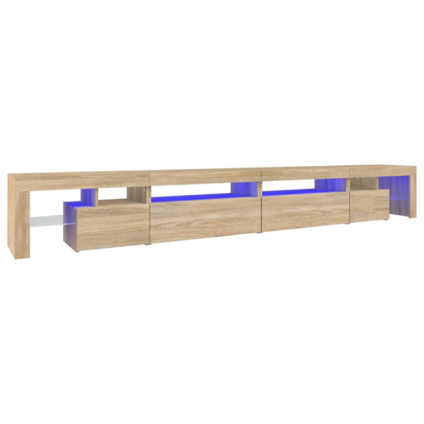 Szafka Pod Telewizor Stolik Półka Szafka RTV Brązowa LED 290x36.5x40 cm 762814