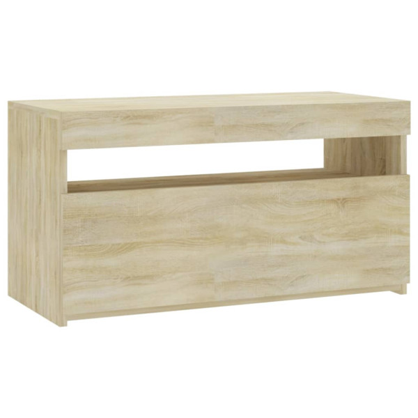 Szafka Pod Telewizor Stolik Półka Szafka RTV Brązowa LED 75x35x40 cm 763461