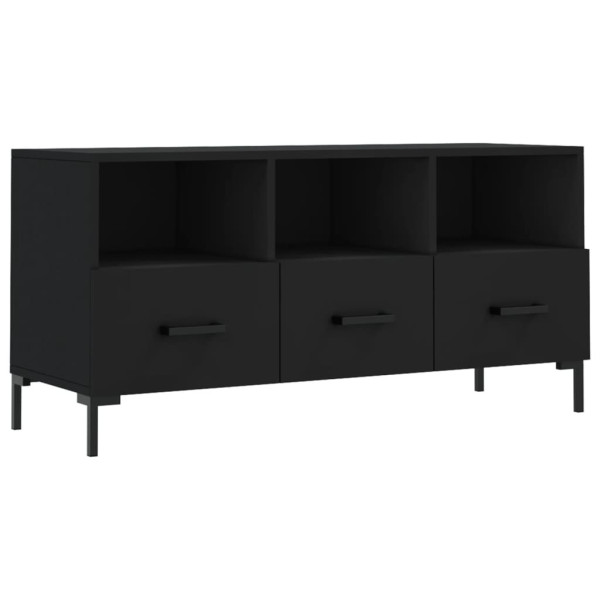 Szafka Pod Telewizor Stolik Półka Szafka RTV Czarna 102x36x50 cm 763417