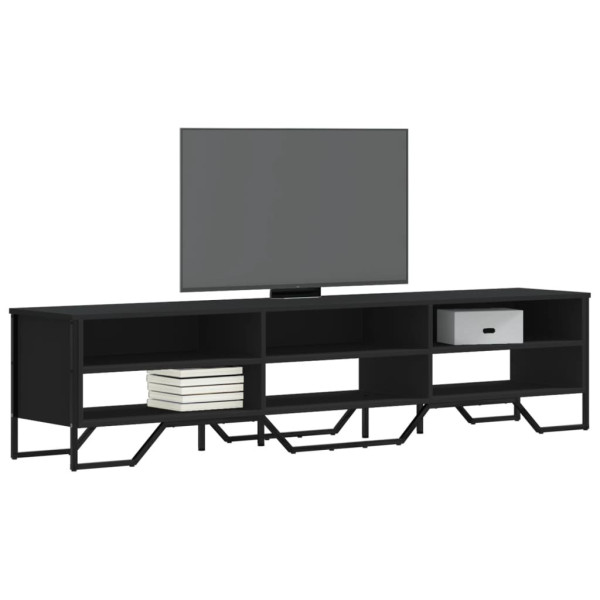 Szafka Pod Telewizor Stolik Półka Szafka RTV Czarna 180x34x41 cm 764458