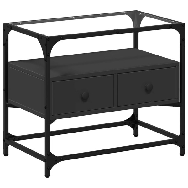 Szafka Pod Telewizor Stolik Półka Szafka RTV Czarny 60x35x51 cm 763500
