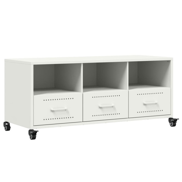 Szafka Pod Telewizor Szafka RTV Komoda Pod Telewizor Biała 100,5x39x43,5 773070