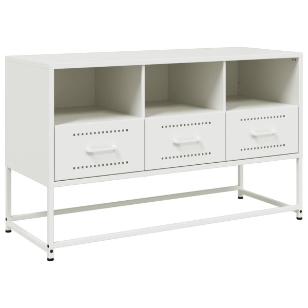 Szafka Pod Telewizor Szafka RTV Komoda Pod Telewizor Biała 100,5x39x60,5 cm 763424