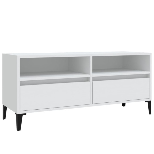 Szafka Pod Telewizor Szafka RTV Komoda Pod Telewizor Biała 100x34,5x44,5 cm 762211