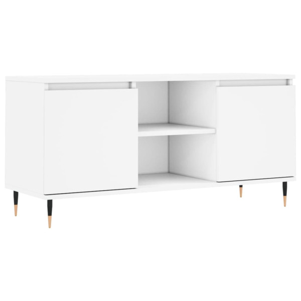 Szafka Pod Telewizor Szafka RTV Komoda Pod Telewizor Biała 104x35x50 cm 762051