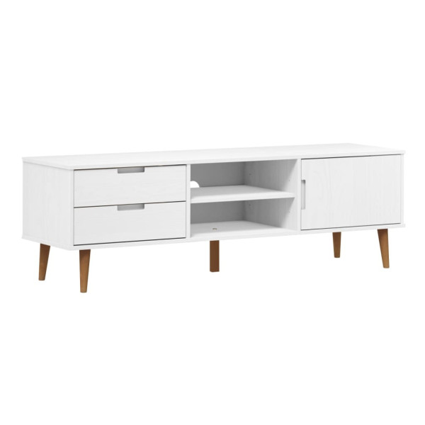 Szafka Pod Telewizor Szafka RTV Komoda Pod Telewizor Biała 158x40x49 cm 767175