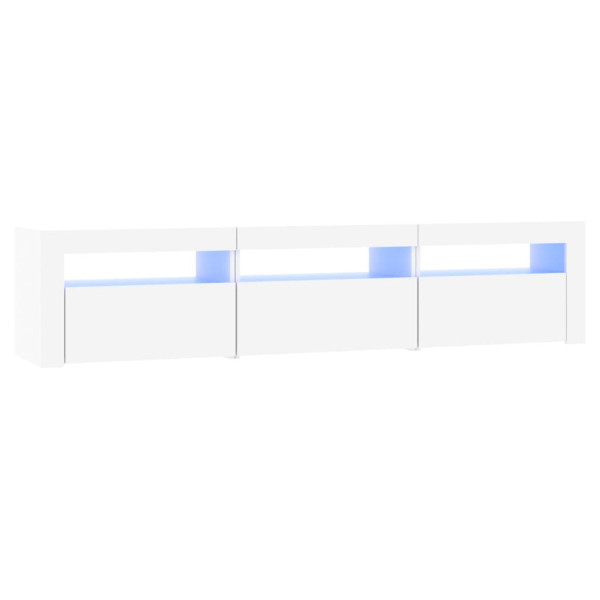 Szafka Pod Telewizor Szafka RTV Komoda Pod Telewizor Biała LED 180x35x40 cm 762062