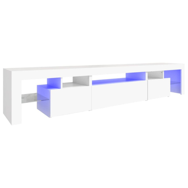 Szafka Pod Telewizor Szafka RTV Komoda Pod Telewizor Biała LED 215x36,5x40 762178
