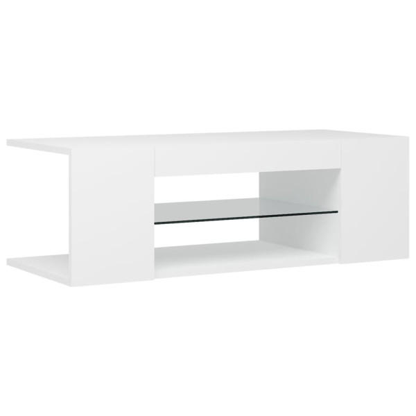 Szafka Pod Telewizor Szafka RTV Komoda Pod Telewizor Biała LED 90x39x30 cm 762182