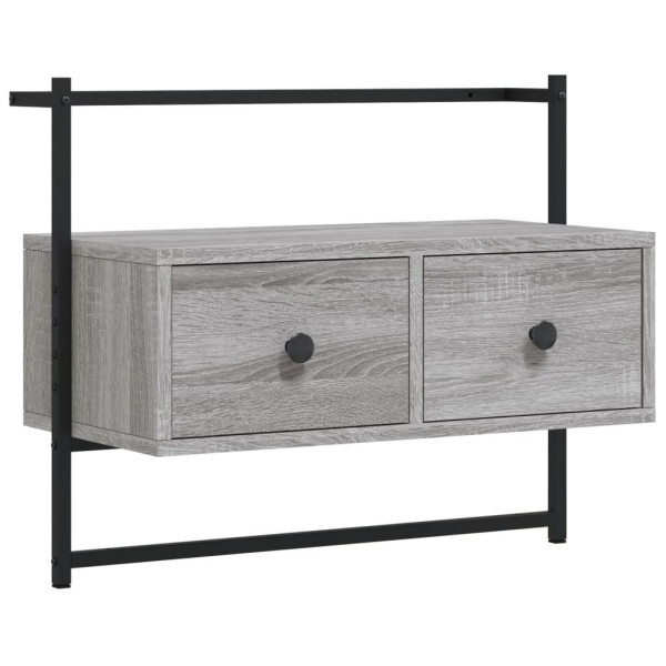 Szafka Pod Telewizor Szafka RTV Stolik Półka Szara 60.5x30x51 cm 763426