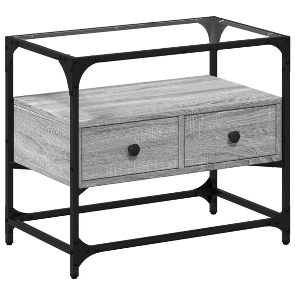Szafka Pod Telewizor Szafka RTV Stolik Półka Szara 60x35x51 cm 763509