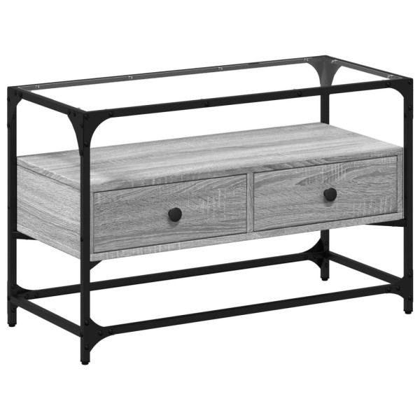Szafka Pod Telewizor Szafka RTV Stolik Półka Szara 80x35x51 cm 763481