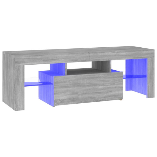 Szafka Pod Telewizor Szafka RTV Stolik Półka Szara LED 120x35x40 cm 765077