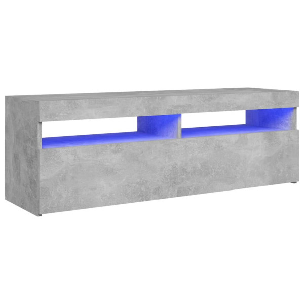 Szafka Pod Telewizor Szafka RTV Stolik Półka Szara LED 120x35x40 cm 763580