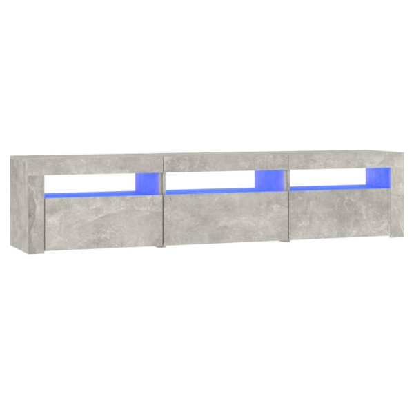 Szafka Pod Telewizor Szafka RTV Stolik Półka Szara LED 180x35x40 cm 766366