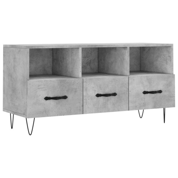 Szafka pod telewizor szarość betonu 102x36x50 cm 857666