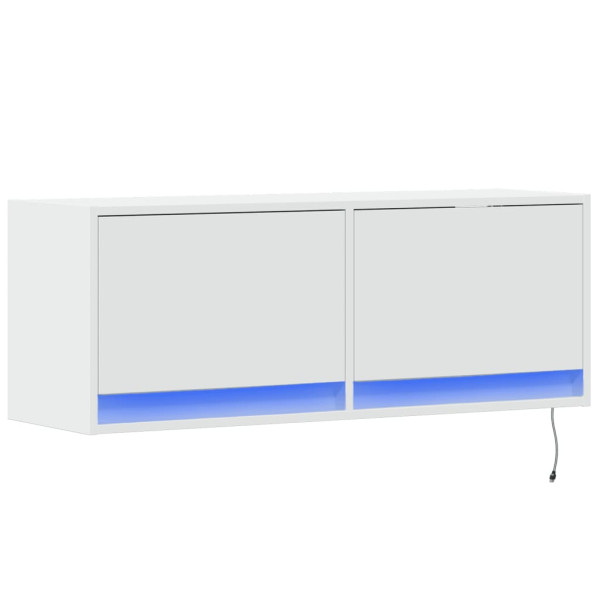 Szafka Pod Telewizor Wisząca Biały Stolik Półka Szafka RTV LED 100x31x35 868084