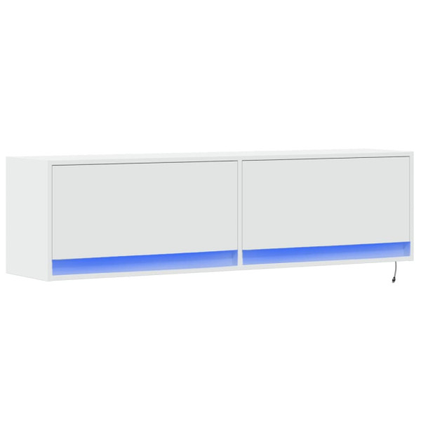 Szafka Pod Telewizor Wisząca Biały Stolik Półka Szafka RTV LED 140x31x38 868002