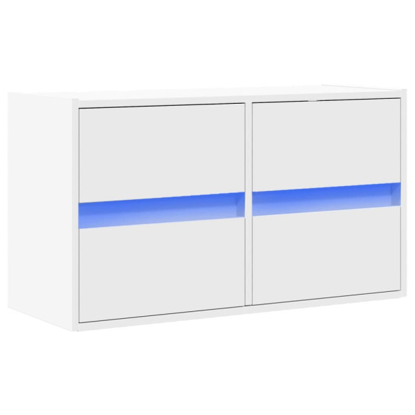 Szafka Pod Telewizor Wisząca Biały Stolik Półka Szafka RTV LED 80x31x45 cm 867624