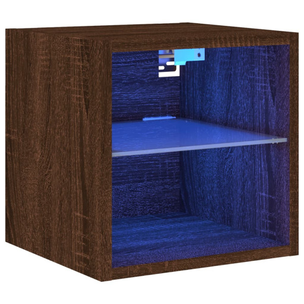 Szafka Pod Telewizor Wisząca Szafka RTV Stolik Brązowa LED 30x28.5x30 cm 762741