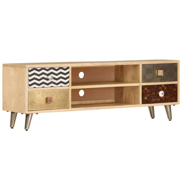 Szafka pod TV, 120x30x40 cm, lite drewno mango 374934