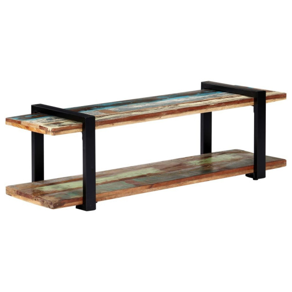 Szafka pod TV, 130 x 40 x 40 cm, lite drewno z odzysku 383458