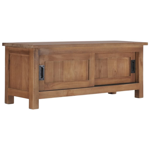 Szafka pod TV, 90 x 30 x 35 cm, lite drewno tekowe 383446