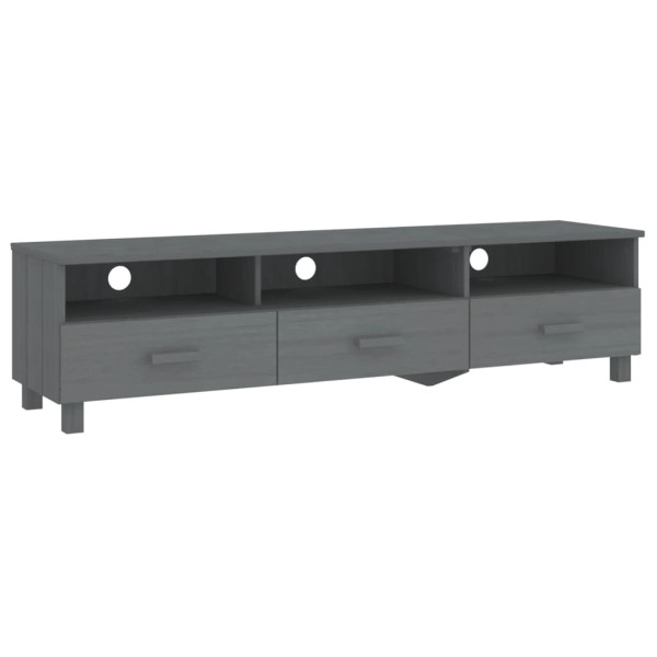 Szafka pod TV ciemnoszara 158x40x40 cm drewno sosnowe 867667