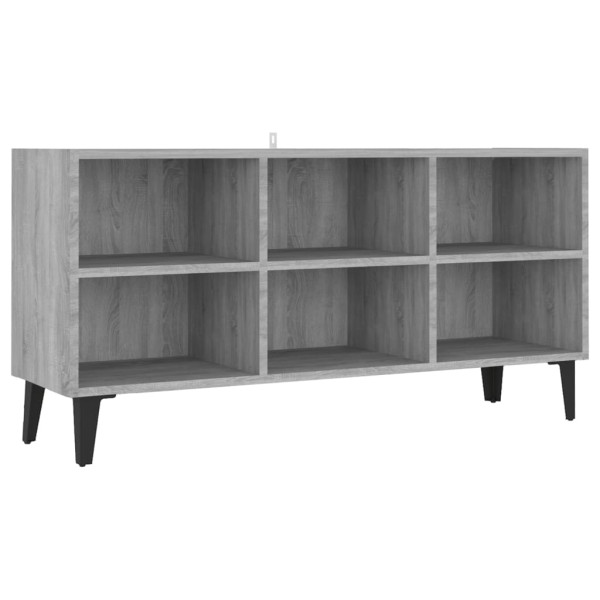 Szafka pod TV metalowe nóżki szary dąb sonoma 103.5x30x50 cm 867492