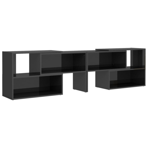 Szafka pod TV szara wysoki połysk 149x30x52 cm 868030