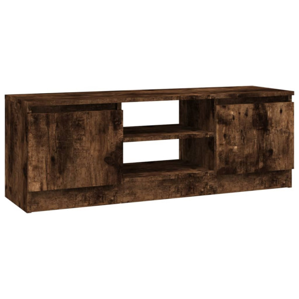 Szafka pod TV z drzwiczkami przydymiony dąb 102x30x36 cm 866580