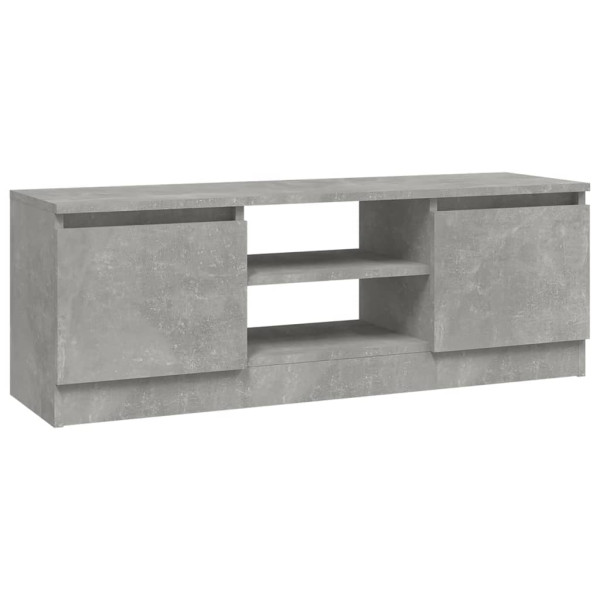 Szafka pod TV z drzwiczkami szarość betonu 102x30x36 cm 866522