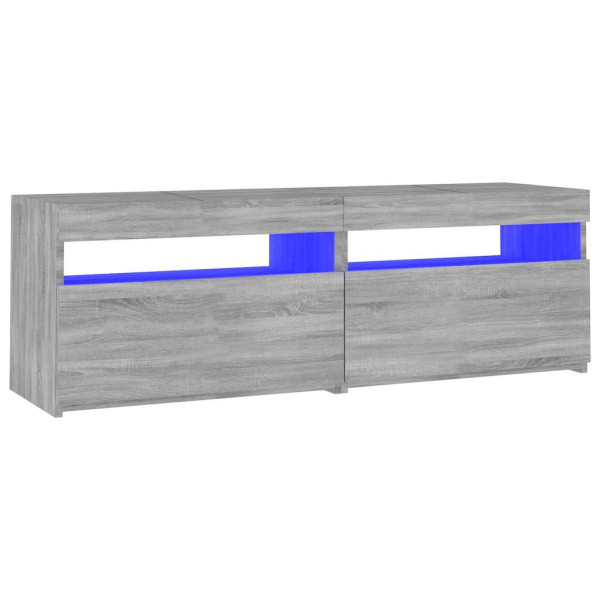 Szafka pod TV z LED szary dąb sonoma 120x35x40 cm 868068