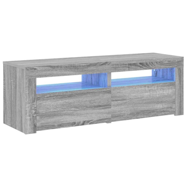 Szafka pod TV z LED szary dąb sonoma 120x35x40 cm 868536