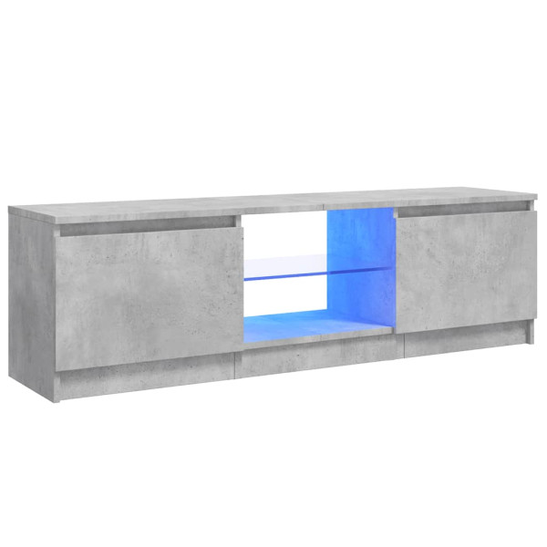 Szafka pod TV z oświetleniem LED szara 120 x 30 x 36 cm 866614