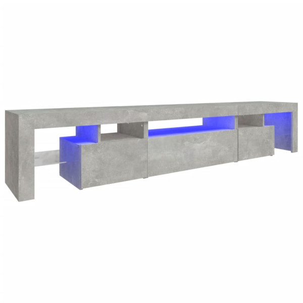 Szafka pod TV z oświetleniem LED szarość betonu 215x36.5x40 cm 868067