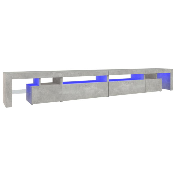 Szafka pod TV z oświetleniem LED szarość betonu 290x36.5x40cm 867134