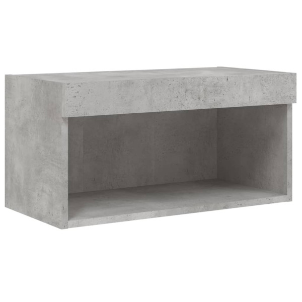Szafka pod TV z oświetleniem LED szarość betonu 60x30x30 cm 765054