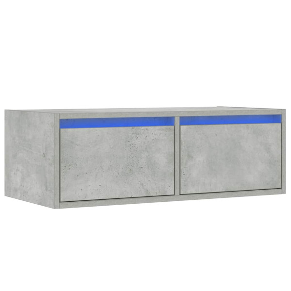 Szafka pod TV z oświetleniem LED szarość betonu 75x35.5x25 cm 866551