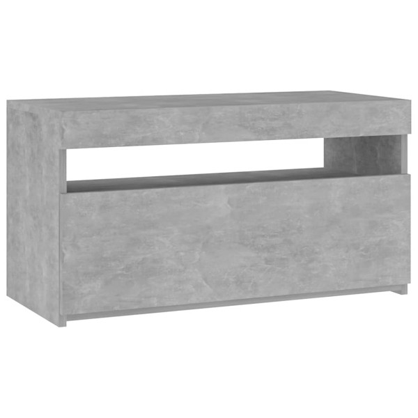 Szafka pod TV z oświetleniem LED szarość betonu 75x35x40 cm 867285