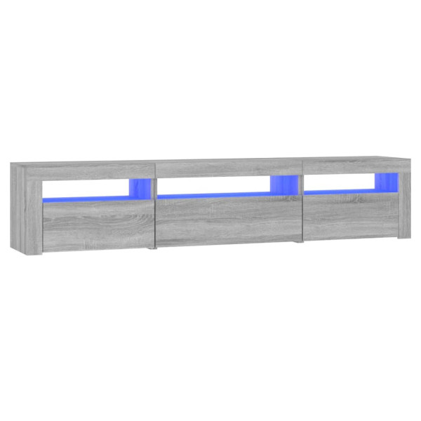 Szafka pod TV z oświetleniem LED szary dąb sonoma 195x35x40 cm 766371