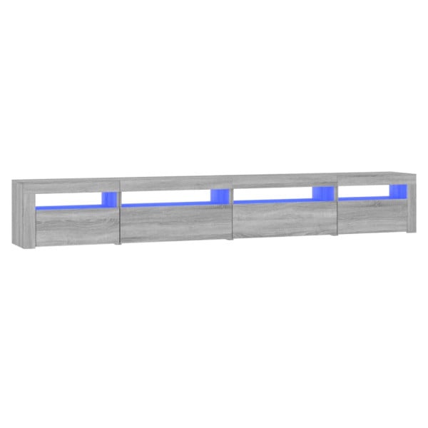 Szafka pod TV z oświetleniem LED szary dąb sonoma 270x35x40cm 867962