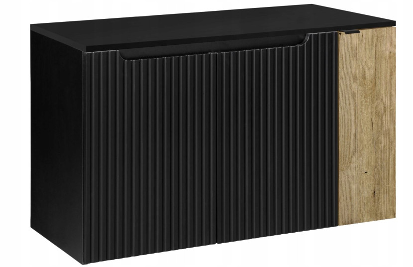 Szafka pod Umywalkę 100 cm z blatem Ryfle NOVA BLACK 221910